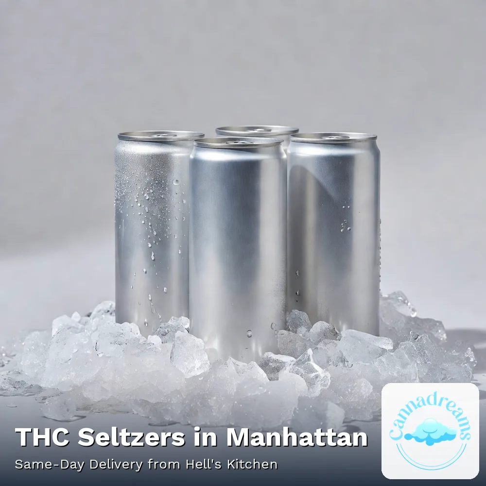 THC Seltzers at Cannadreams, licensed dispensary at 862 9th Ave in Hell's Kitchen, Manhattan