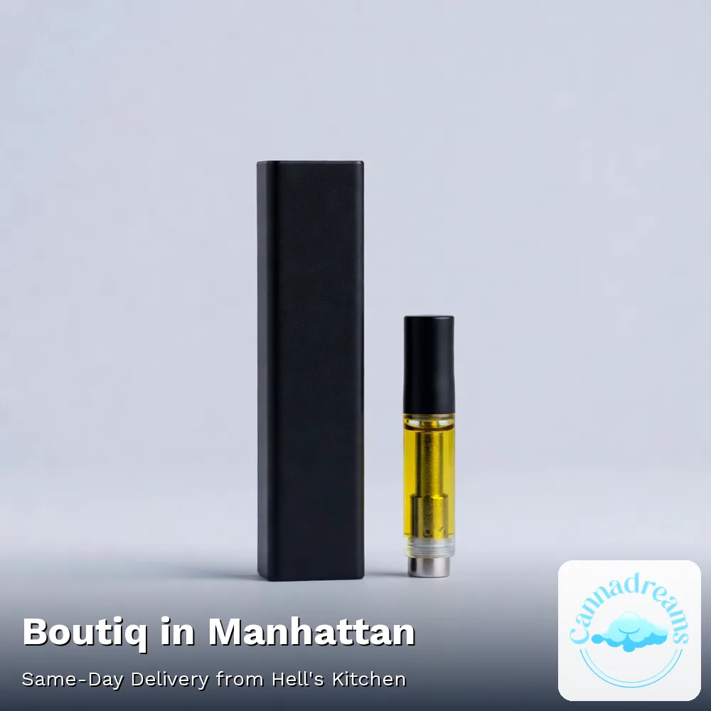 Boutiq Switch 2g diamond all-in-one vape and 1g cartridge for same-day delivery in Manhattan from Cannadreams, 862 9th Ave, Hell's Kitchen