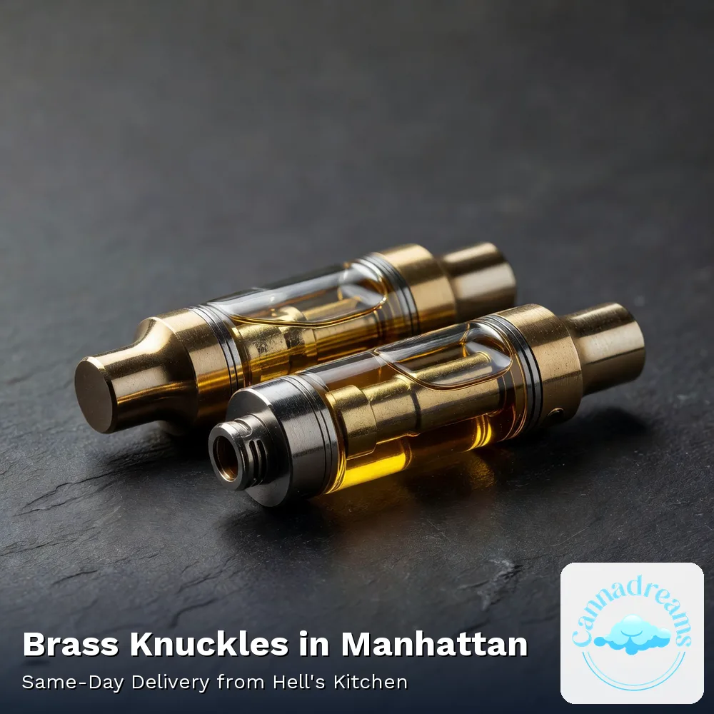 Brass Knuckles 1g vape cartridges and liquid diamonds all-in-one for same-day delivery in Manhattan from Cannadreams, 862 9th Ave, Hell's Kitchen
