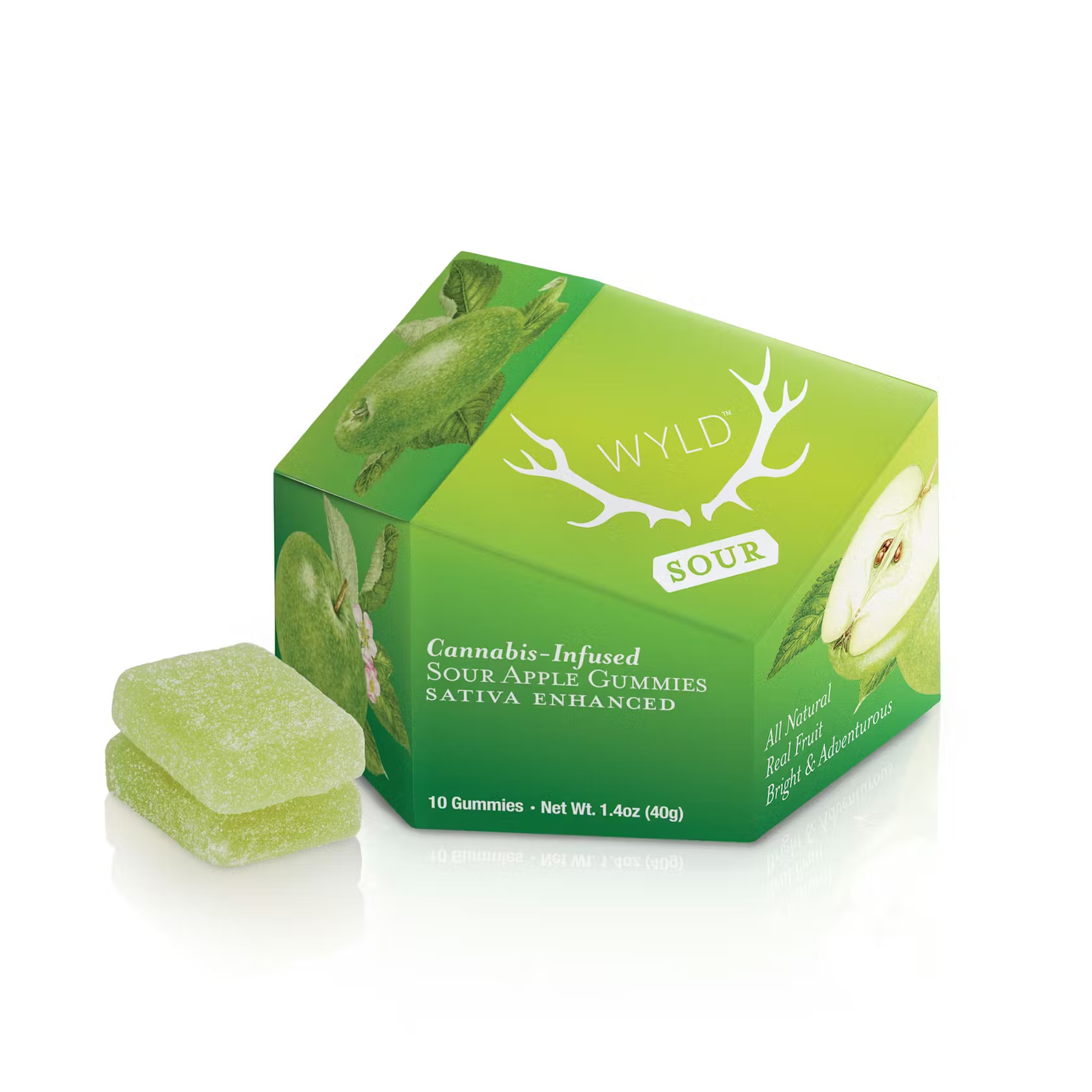 WYLD Sour Apple 100mg THC Gummies